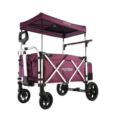 Chariot de jardin pliable Fuxtec Super Cruiser - transport charge 75 kg - Pourpre