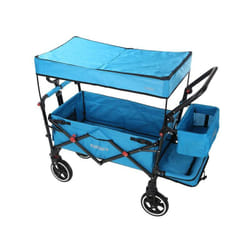 Chariot de transport pliable Fuxtec Premium Cruiser - transport enfant 75 kg - Bleu