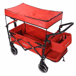 Chariot de transport pliable rouge - FUXTEC Premium Cruiser - transport enfant 75 kg