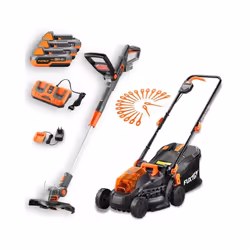 Description générale Découvrez l'ensemble d'outils de jardin FUXTEC, comprenant une tondeuse à gazon sans fil FX-E1RM20 et un ...