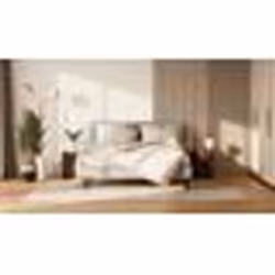 Emma Lit Cocoon 140x190 cm  Tête de lit avec rangement  Confort et praticité  Design et Confort  Tissu de haute qualité
