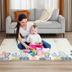 Baby Vivo - Tapis de Jeu pour Enfants Double face avec des Rues 200 x 180 cm - Cactus