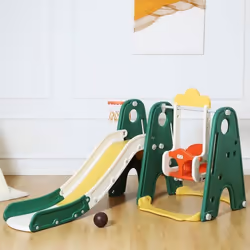 Toboggan pour enfants - Baby Vivo - Froggy - Vert Foncé - env. 170x185x112cm - Aire de jeux Jeu dExtérieur et à l’Intérieur