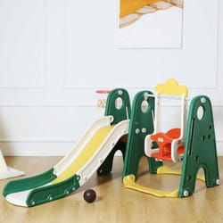 Toboggan pour enfants - Baby Vivo - Froggy - Vert Foncé - env. 170x185x112cm - Aire de jeux Jeu dExtérieur et à l’Intérieur