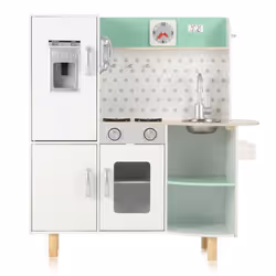 Cuisine Enfant En Bois - Baby Vivo - Gustavo en Blanc - Recette Jeu dimitation Tableau Cuisinière Éducatif Chef