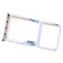 Huawei P30 Lite (MAR-L21) Tiroir Carte SIM et Support Micro-SD Piece de Remplacement Original Blanc