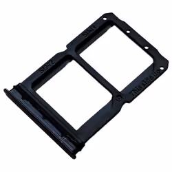 OnePlus 6T (A6010 A6013) Tiroir Carte Dual Nano SIM Piece de Remplacement Original Noir Miroir