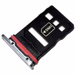 Tiroir Carte SIM et Support Nano Mémoire pour Huawei P40 Pro Piece de Remplacement Original Argenté