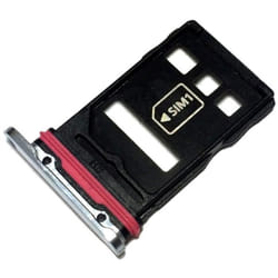 Tiroir Carte SIM et Support Nano Mémoire pour Huawei P40 Pro Piece de Remplacement Original Argenté