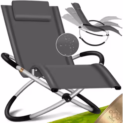 KESSER Chaise longue de forme ergonomique avec sac et housse pour des heures de détente sur la terrasse, le balcon ou dans le ...