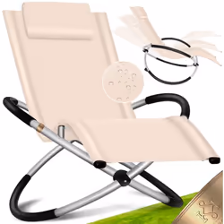 KESSER Chaise longue de forme ergonomique avec sac et housse pour des heures de détente sur la terrasse, le balcon ou dans le ...