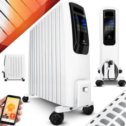 Kesser - Radiateur à huile avec App WiFi & télécommande écran digital- Radiateur électrique à économie d'énergie à 10 ailettes Minuterie 10 ailettes