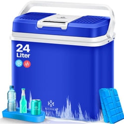 Kesser - Glacière 24 litres refroidit et chauffe Glacière thermo-électrique 12 Volts et 230 Volts Mini-réfrigérateur pour voiture et camping Bleu