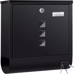 KESSER Boîte aux lettres moderne, fonctionnelle et pratique, avec un porte-journaux et une façade avec 3 fenêtres transparent ...