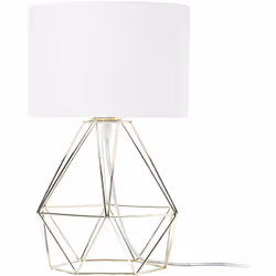 Lampe à poser géométrique. Grâce à son design particulier, cette lampe de table attire l'attention de tous. L'abat-jour rond  ...