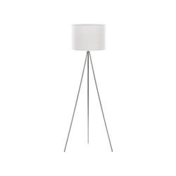 Lampe blanche et chromée à trépied VISTULA