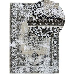 Tapis Gris en Coton 140 x 200 cm pour Couloir ou Salon Vintage Rétro Beliani