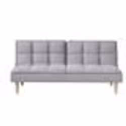 Canapé convertible BELIANI SILJAN - Gris clair - 3 places - Quotidien - Style classique