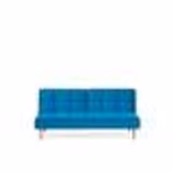 Canapé convertible 3 places en tissu bleu SILJAN
