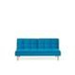 Canapé convertible 3 places en tissu bleu SILJAN