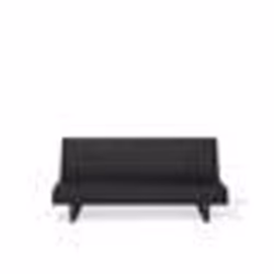 Canapé convertible 3 places en cuir PU noir DERBY PETIT