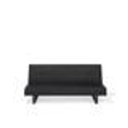 Canapé convertible 3 places en cuir PU noir DERBY PETIT