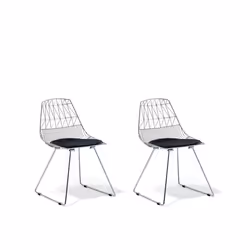 Beliani - Lot de 2 chaises argentées HARLAN