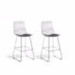 Lot de 2 chaises argentées PRESTON