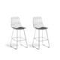 Lot de 2 chaises argentées PRESTON
