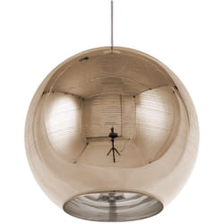 Beliani - Lampe Suspension en Forme de Boule en Verre Doré E27 Max. 40W Design Raffiné et Élégant Parfait pour Salle à Manger ou Salon Moderne