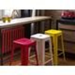 Beliani - Lot de 2 tabourets de bar jaune de 76 cm CABRILLO