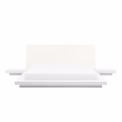 Lit japonais blanc 180 x 200 cm - BELIANI - ZEN - Style scandinave moderne - Sommier à lattes
