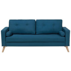 Canapé 2 places en tissu bleu foncé KALMAR