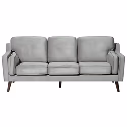 Canapé 3 places en velours gris clair LOKKA