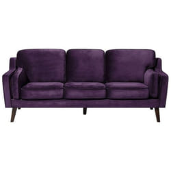 Beliani - Canapé 3 places en velours violet LOKKA