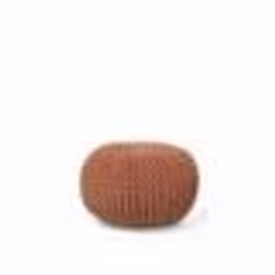 Pouf en coton rouille 50 x 35 cm CONRAD