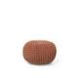 Pouf en coton rouille 50 x 35 cm CONRAD