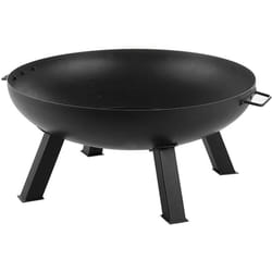 Beliani - Braséro de Jardin Rond en Acier Diamètre 76 cm avec Tisonnier, au Design Moderne et Minimaliste