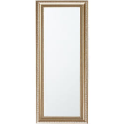 Miroir Mural avec Cadre de Forme Rectangulaire en Plastique Doré-Argenté au Style Traditionnel pour Salle d'Entrée 50 x 140 cm Beliani
