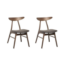 Lot de 2 chaises en tissu gris foncé LYNN