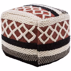 Coussin de sol. Pour rajouter un petit plus à votre décoration, ce pouf cubique tricoté en gros fils de laine et de coton est ...