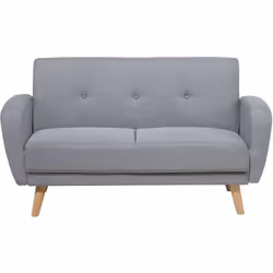 Canapé 2 places en tissu moderne. Canapé moderne en gris conçu avec un clin d'œil aux formes rétro, une solution peu encombra ...