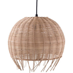 Beliani - Suspension Luminaire en Rotin Marron Clair Tressé E27 60W Lumière Ambiante pour Chambre ou Salon au Style Scandinave et Bohème