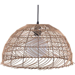 Beliani - Lampe Suspension en Rotin Naturel Marron Clair E27 Max. 60W pour Éclairage Ambiant de Chambre ou Salon au Style Bohème et Campagne