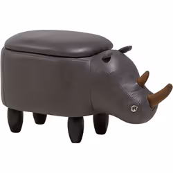Pouf animal. Ce tabouret en forme de rhinocéros sera parfait dans une chambre d'enfant! Ce dernier est un produit très polyva ...