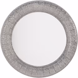 Miroir décoratif argenté de forme ronde. Ce miroir mural rajoutera une touche d'élégance à votre intérieur. Construit avec un ...