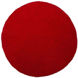 Beliani - Tapis Rond Rouge en Polyester et Coton pour Chambre ou Salon au Style Moderne ø 140 cm
