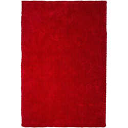 Beliani - Tapis Poils Longs Shaggy Rouge en Polyester et Coton Très Doux au Toucher pour Chambre ou Salon au Style Moderne 160 x 230 cm