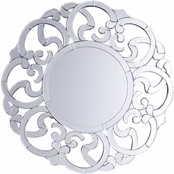Miroir rond moderne et élégant. Ce miroir représente une fusion parfaite des styles rétros et modernes. Le cadre présente un  ...