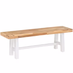 Banc d'extérieur. Doté d'un visuel simple mais moderne, ce banc de jardin se compose d'une suface d'assise en bois d'acacia e ...